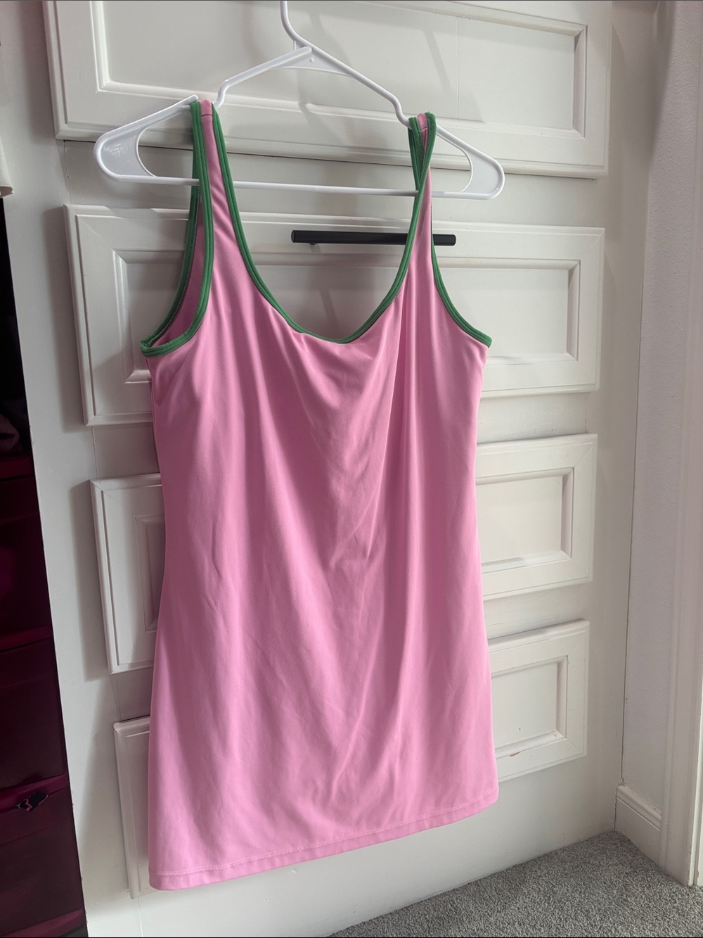 PINK Victoria's Secret Pink Athletic Tank Dress with Green Trim